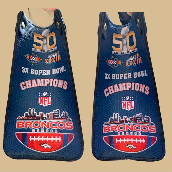 Vtg 2016 NEW Design Denver Broncos Purse NFL 50th Super Bowl Shoulder Bag Discon - Picture 3 of 6